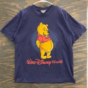 Vintage Disney Winnie the Pooh T-Shirt Men’s M Navy Walt Disney World